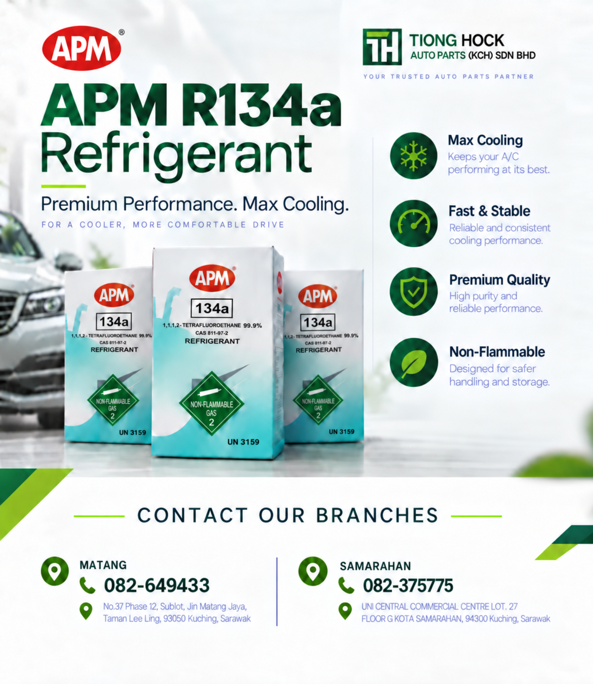 APM R134a refrigerant cartons